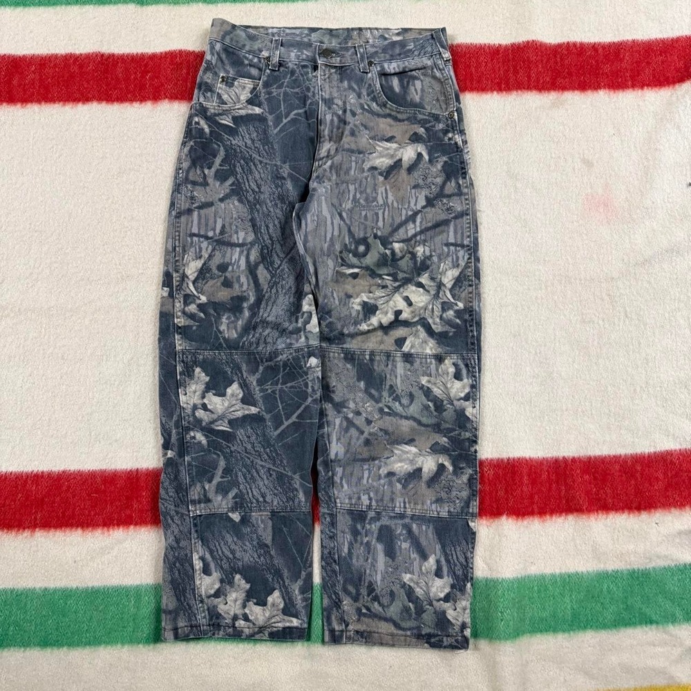 Vintage Wrangler Real Tree Camo Double Knee Pants 31x29 Mens Workwear 90s Camo